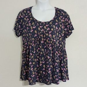 Lane Bryant short sleeve floral top